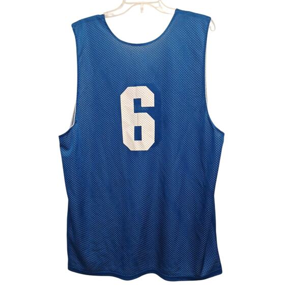 Vntg Gatorade Jr. NBA Championship Series Mesh Tank Top Mens XL Blue Reversible - Picture 4 of 15